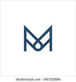 letter M logo design vector sign