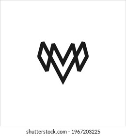 letter M logo design vector sign