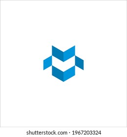 letter M logo design vector sign