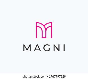Plantilla vectorial de diseño de logotipo M de letra