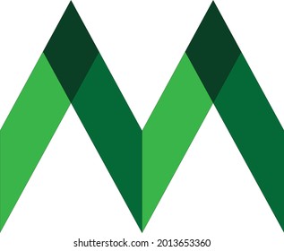 Letter M logo design vector stock