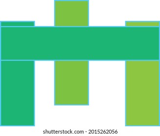 Letter M logo design vector stock