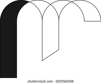 Material vectorial de diseño de logotipo de letra m