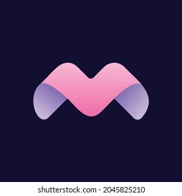 Letter M Logo. M Letter Design Vector Gradient logo.