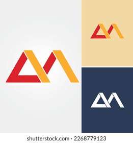 Vector de diseño de logotipo M de letra 