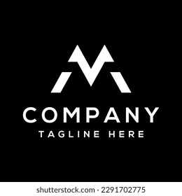 Letter M logo design vector.