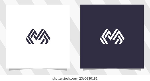 letter m logo design vector
