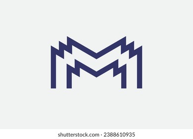 Logo-Design, Vektorgrafik-Vorlage für Letter M