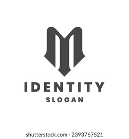 letter m logo design vector graphic idea creative