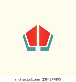 Diseño vectorial del logo de la letra m con concepto creativo y simple