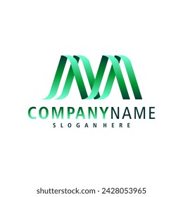 Letra M vector de diseño de logotipo. Plantilla de conceptos de logotipo de Creative Initial M