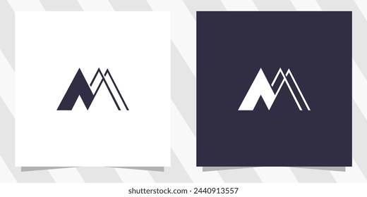 letter m logo design vector