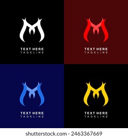 Letter M Logo design vector.