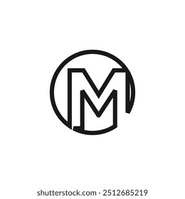 Letter M logo design vector with universal form and creative idea icon