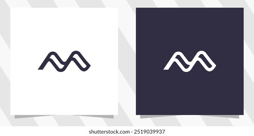 Vector de diseño de logotipo de letra M