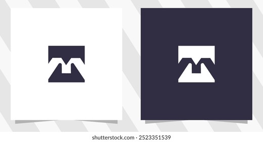 letter m logo design vector