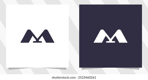 Vector de diseño de logotipo de letra M
