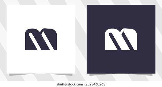 letter m logo design vector