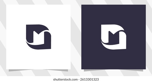 letter m logo design vector
