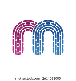 letter m logo design vector