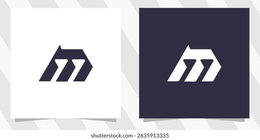 letter m logo design vector