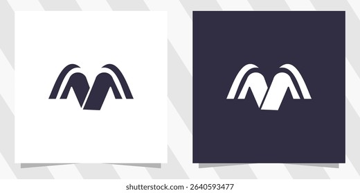 letter m logo design vector