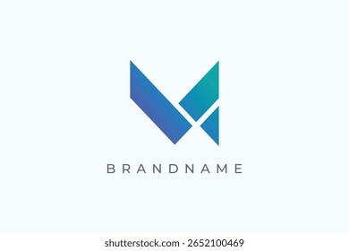 Letter M logo design vector template.