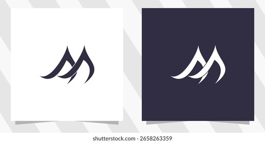 Vector de diseño de logotipo de letra M