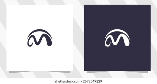 Buchstabe m Logo-Design-Vektor