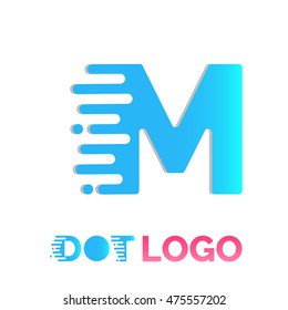  Letter M Logo design vector template. ABC typeface