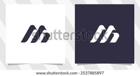 letter m logo design vector