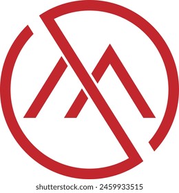 Diseño del logotipo de la letra M para su marca