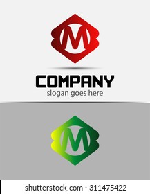 Letter M Logo Design.Creative Symbol of letter M
