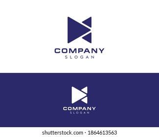 Letter M Logo Design-Media icon logo design-M letter media icon logo design 