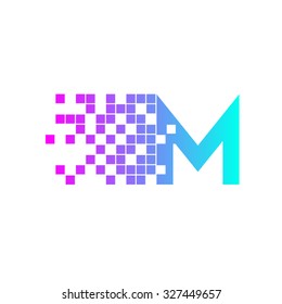 Letter M Logo Design.network digital logo icon template. technology logo, web net logo icon, Company logo