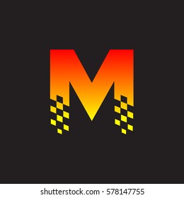 Letter M logo, fast speed, moving, delivery, Digital and Technology for your Corporate identity