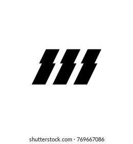 Letter M logo, flat icon. Letter M logotype for brand or company.