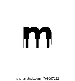 Letter M logo, flat icon. Letter M logotype for brand or company.