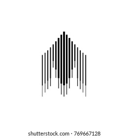 Letter M logo, flat icon. Letter M logotype for brand or company.