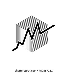 Letter M logo, flat icon. Letter M logotype for brand or company.
