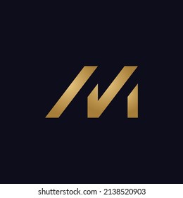 Letter M logo flat logo vector design template  Abstract M logo