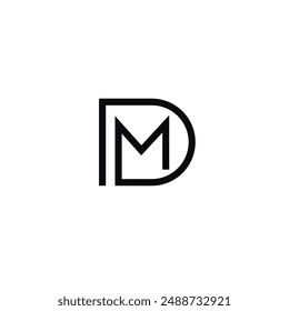 Letter M logo flat vector design