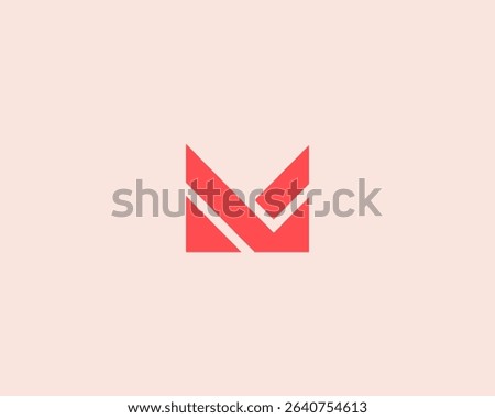 A letter M logo from geometric shapes. Premium spa beauty salon cosmetics logo. Queen king vector sign.