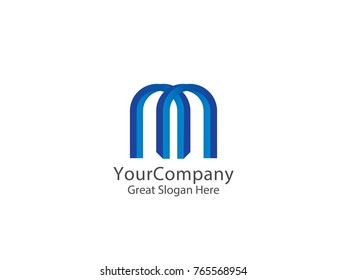  letter M logo icon. abstract alphabet sign design.