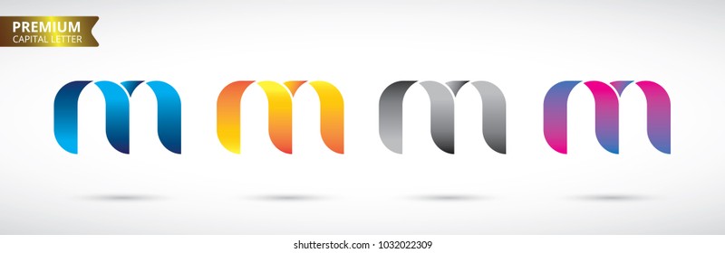 Letter M logo icon design template elements