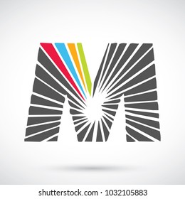 Letter M logo icon design template elements