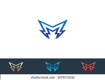Letter M logo icon design template elements