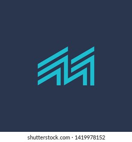 Letter M logo icon design template elements