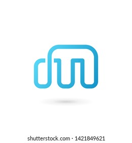 Letter M logo icon design template elements