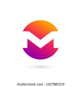 Letter M logo icon design template elements